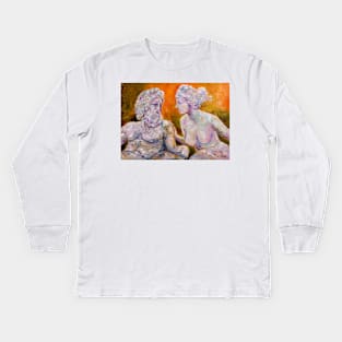 Heroic Nudity. Man and Woman Kids Long Sleeve T-Shirt